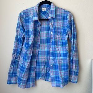 The perfect shirt by J. Crew Women’s S blue plaid